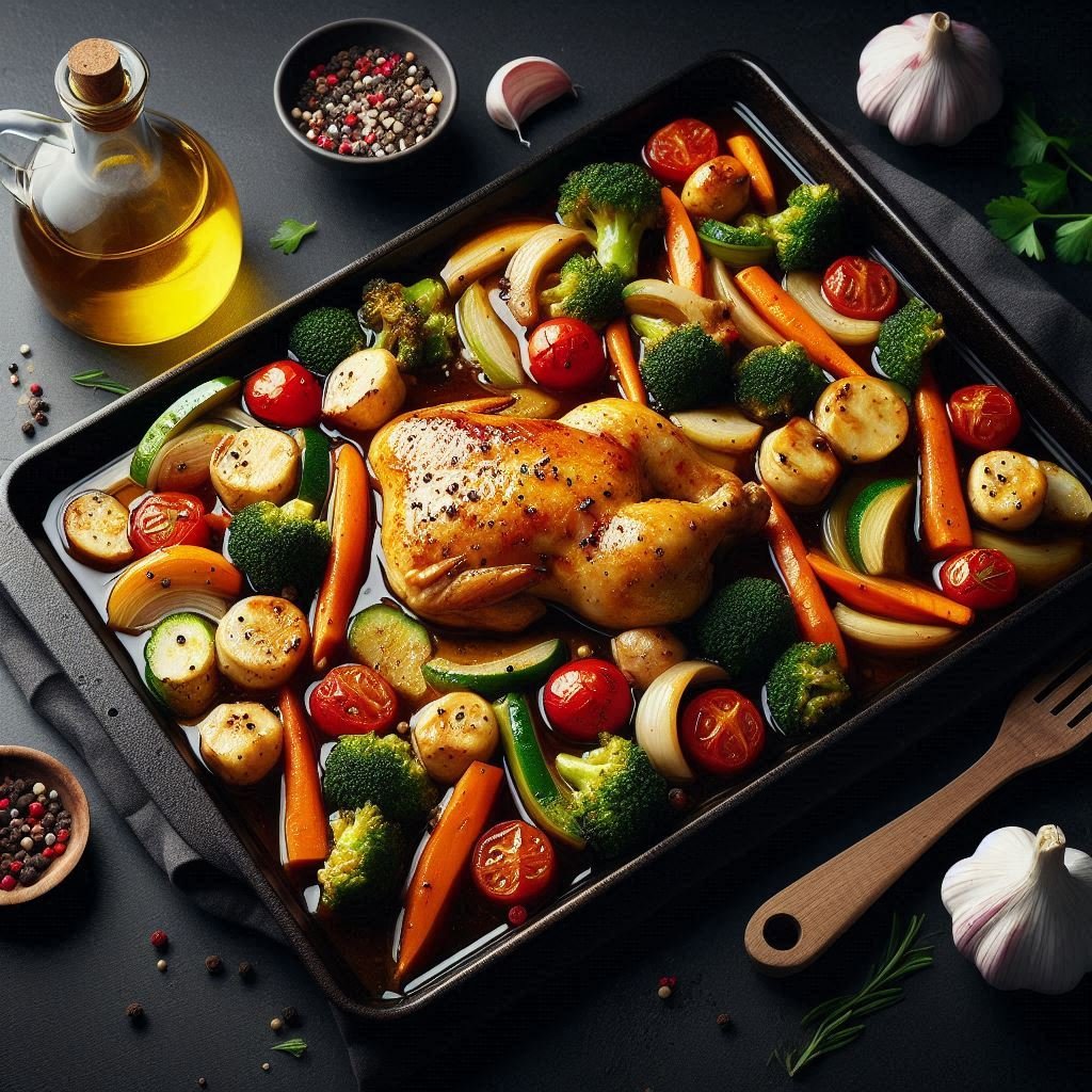 Sheet Pan Honey Garlic Chicken and Vegetables Recipe