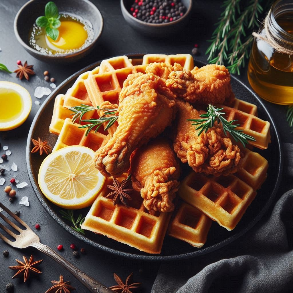 Southern Fried Chicken with Buttermilk Waffles Recipe