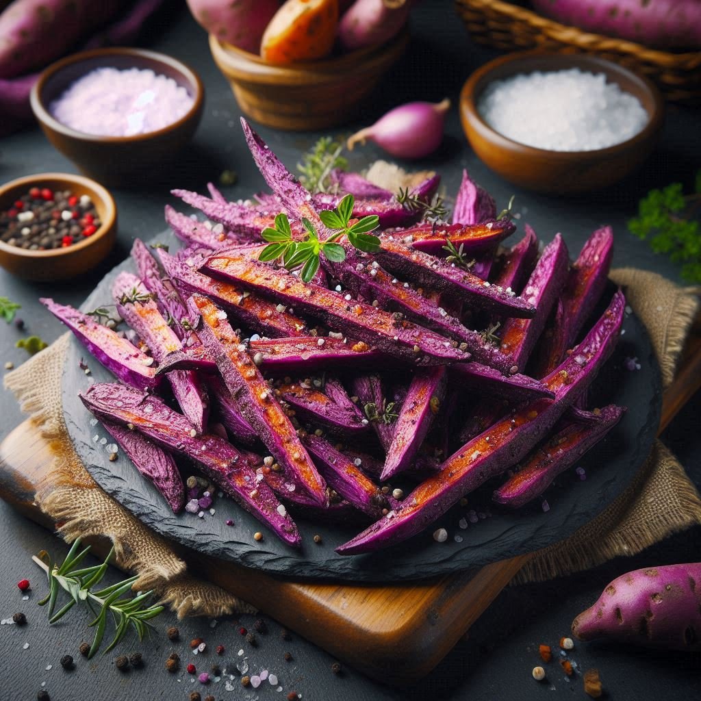 Baked Purple Sweet Potato Fries